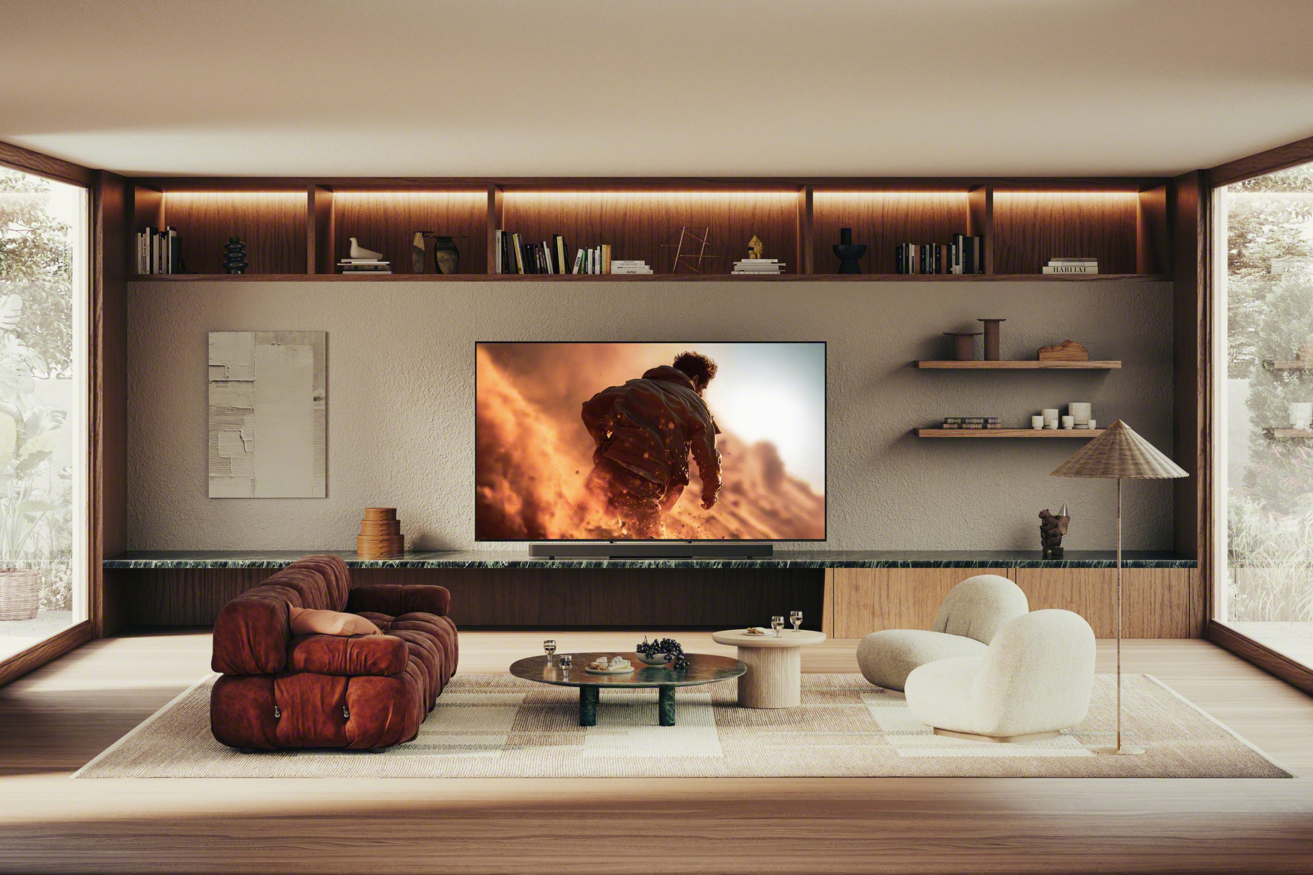 ¡Furia cromática en el hogar! Sony pulveriza los límites de la imagen y el sonido con sus revolucionarios televisores insignia BRAVIA 9 II y BRAVIA 7 II True RGB 31 7ii In Situation Tabletop withAnonymousBar 85 Large scaled