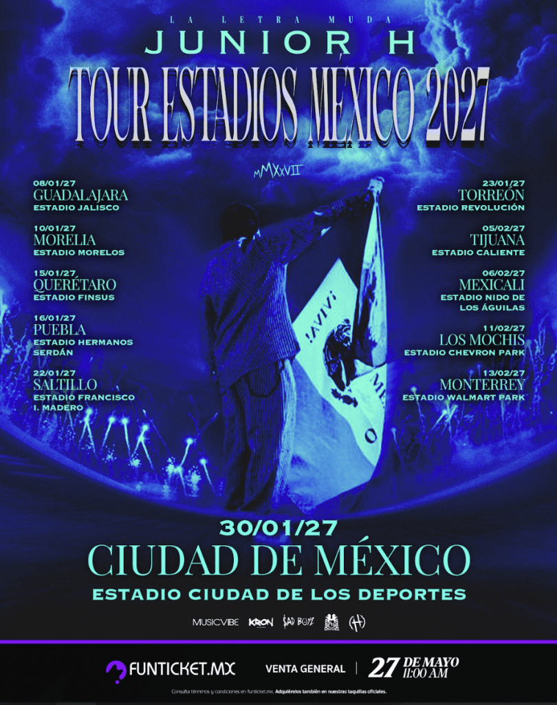 ¡Hito histórico de los corridos tumbados! Junior H anuncia su imponente “Tour Estadios México 2027” y colgará el cartel de sold out en los recintos más grandes del país 33 image 111
