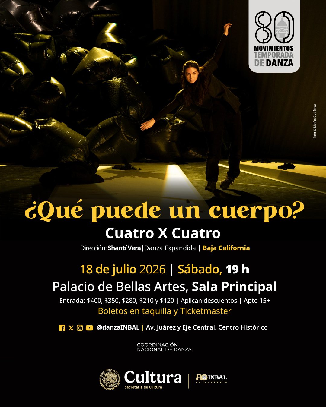 ¿Qué puede un cuerpo?: La conmovedora danza de CUATRO X CUATRO en Bellas Artes 27 E Card 80 BellasArtes CuatroXCuatro 1
