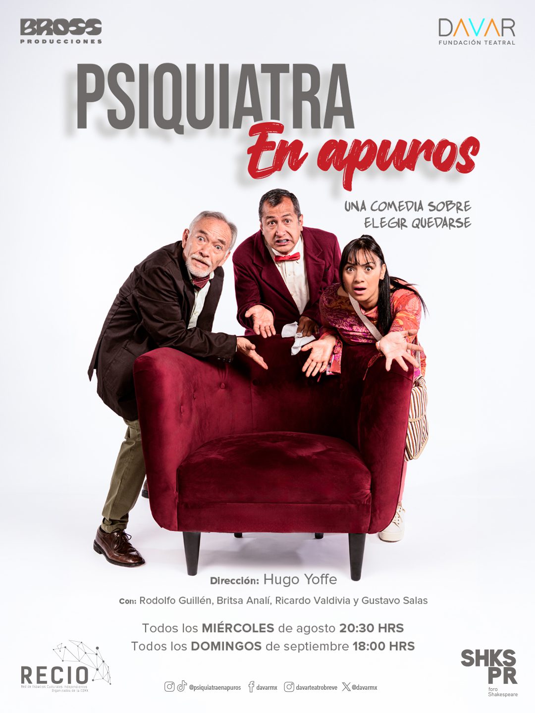 ¿Quién salva al que dedica su vida a salvar a los demás? "Psiquiatra en apuros" lleva el humor negro al límite en el Foro Shakespeare 27 POSTER portrait 1080 x 1440