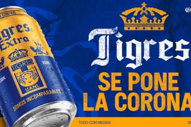 ¡Tigres Extra! Corona se pone la camiseta y lanza una lata edición especial para "Los Incomparables" 35 Tigres corona thunder nomada