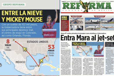 Mara Lezama, Gino Segura y Ana Paty Peralta suman más de 97 vuelos privados según Reforma, ¿cuál austeridad? 35 quintanaroo