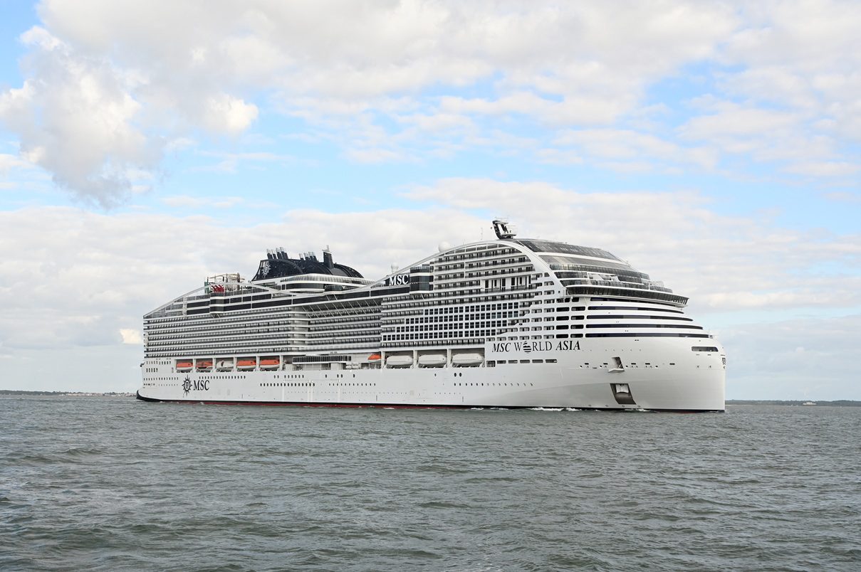 MSC Cruceros: El nuevo MSC World Asia brilla en sus pruebas de mar y se alista para su gran estreno 24 final sea trials Credit Chantiers de lAtlantique and Bernard Biger